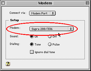 Modem Control Panel